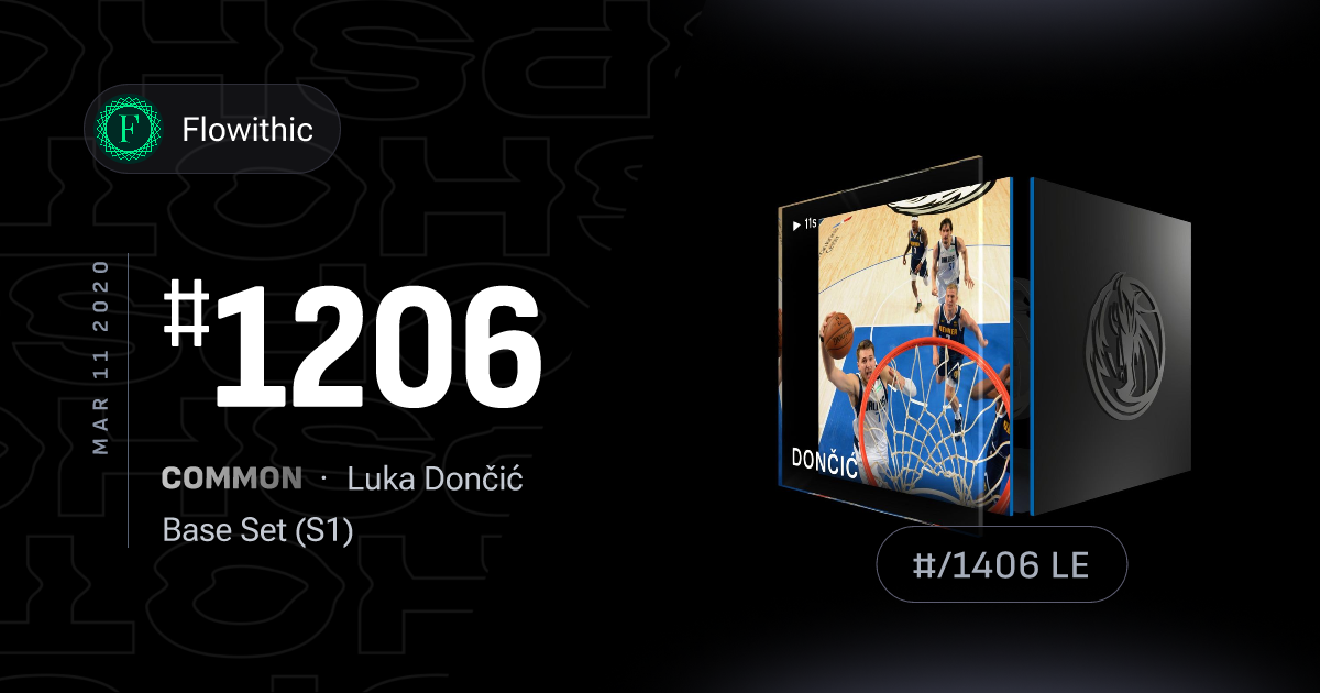 Luka Dončić — Top Shot Debut, Mar 11 2020 — #1206/1406 LE