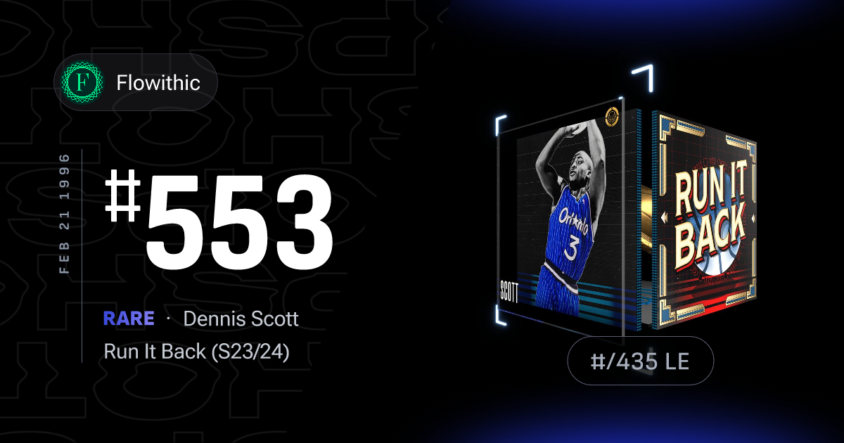 Dennis Scott — Run It Back, Feb 21 1996 — #553/435 LE