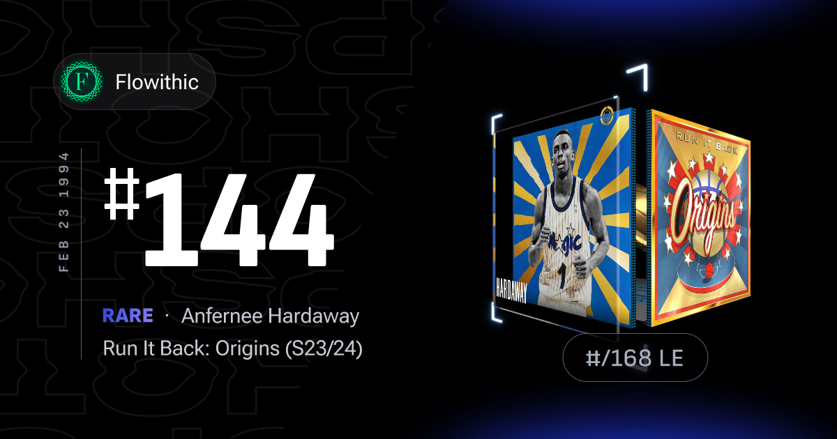 Anfernee Hardaway — Top Shot Debut, Feb 23 1994 — #144/168 LE