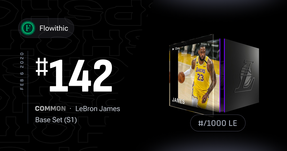 LeBron James — Kobe Tribute Dunk, Feb 6 2020 — #142/1000 LE